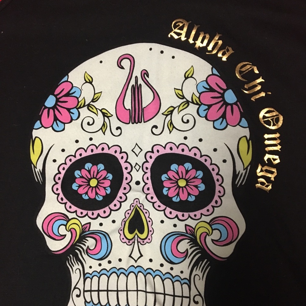 Alpha Chi skull tank top